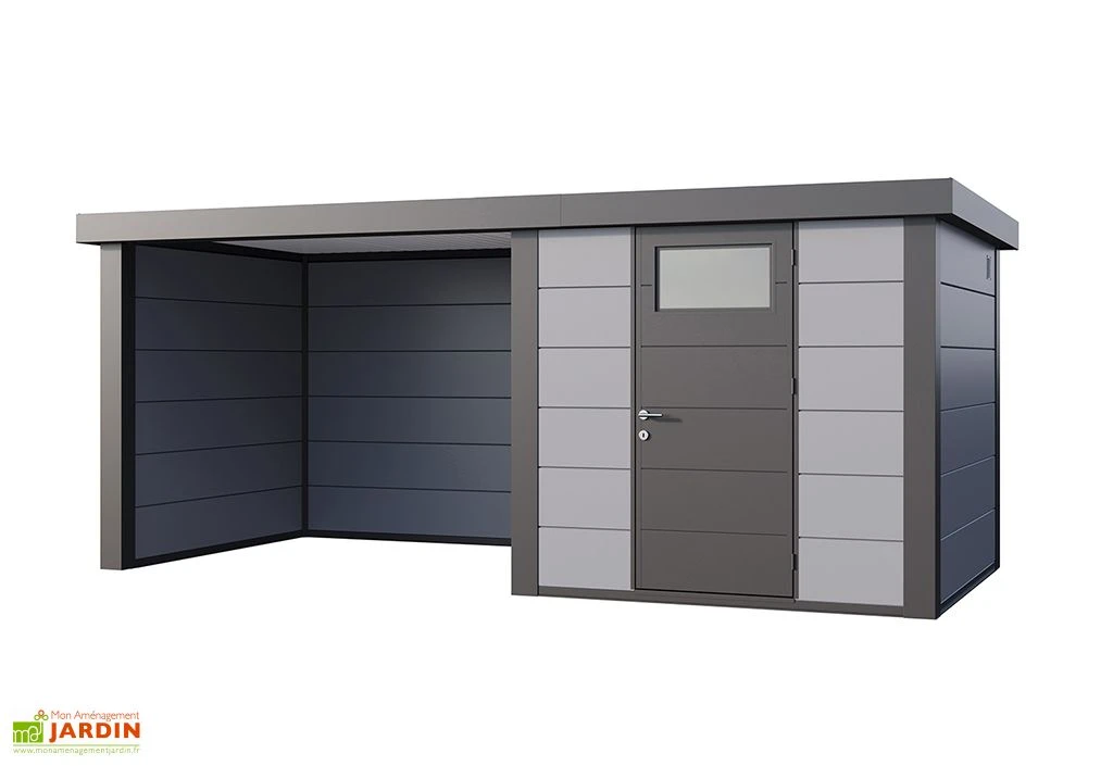 Abri De Jardin En Métal Avec Auvent Lounge – 12,5 M² 2 Abri De Jardin En Métal Avec Auvent Lounge – 12,5 M² – Image 2