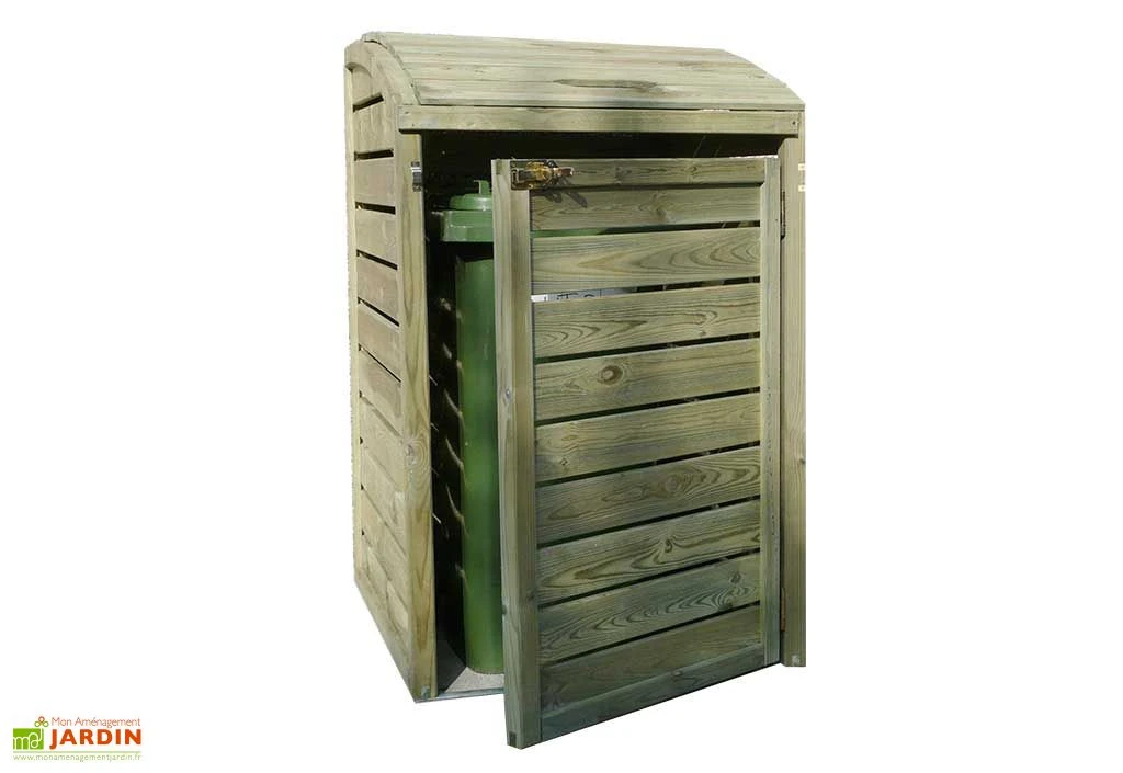 Solid Cache-poubelle Simple En Bois De Pin Traité 75 X 92 X 95 Cm 1 Solid Cache-poubelle Simple En Bois De Pin Traité 75 X 92 X 95 Cm