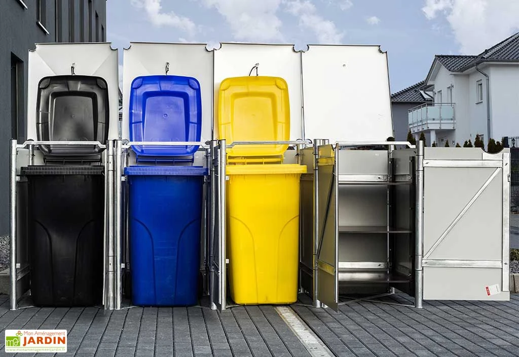 Cache-poubelles En Acier Et Composite Aluminium 241 X 63 X 115 Cm 3 Cache-poubelles En Acier Et Composite Aluminium 241 X 63 X 115 Cm – Image 3