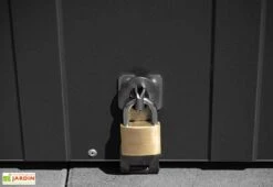 Abri à Vélos En Acier Galvanisé Anthracite 1,74 M² -Abriet Mobilier Soldes Boutique cadenas abri velos metal trimetals