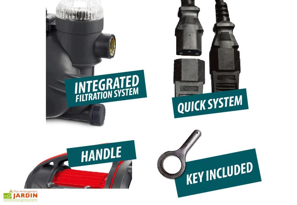 Pompe D’arrosage électrique 1100 W 2 Pompe D’arrosage électrique 1100 W – Image 2