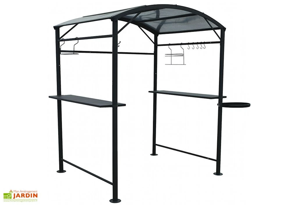 Carport Abri Pour Barbecue Acier Galvanisé Et époxy 2,5 X 1,35 M 1 Carport Abri Pour Barbecue Acier Galvanisé Et époxy 2,5 X 1,35 M