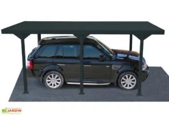 Carport En Acier Epoxy Anthracite 15 M2 Duramax Palladium 5 X 3 M -Abriet Mobilier Soldes Boutique carport acier galvanise gris anthracite duramax palladium 543x287cm 2