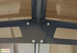 Carport En Aluminium Arcadia 5,07 X 3,59 M - Gris -Abriet Mobilier Soldes Boutique carport aluminium almicar palram gris fonce