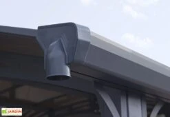 Carport Arcadia 6,49 X 3,59 M Gris | Palram - Canopia -Abriet Mobilier Soldes Boutique carport aluminium polycarbonate arcadia 6400 23 m 2