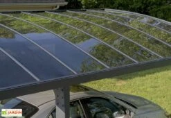 Carport Arizona Breeze 4,95 X 2,89 M Gris | Palram - Canopia -Abriet Mobilier Soldes Boutique carport aluminium polycarbonate autoportant design 495x300 2