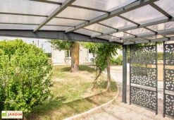 Carport En Aluminium Et Polycarbonate + 3 Brise-Vues Libeccio 16 M² -Abriet Mobilier Soldes Boutique carport aluminium polycarbonate brise vues libeccio 1