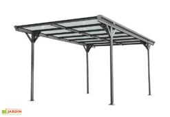 Carport Autoportant En Aluminium Et Polycarbonate 15 M² – Lola -Abriet Mobilier Soldes Boutique carport aluminium polycarbonate lola forest style