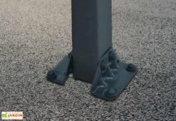 Carport Arcadia 4,35 X 3,59 M Gris | Palram - Canopia -Abriet Mobilier Soldes Boutique carport aluminium polycarbonate palram arcadia ancrage 2