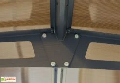 Carport Arcadia 6,49 X 3,59 M Gris | Palram - Canopia -Abriet Mobilier Soldes Boutique carport aluminium polycarbonate palram arcadia toiture 3