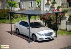 Carport En Aluminium Toit Plat (294x500cm) 11 Carport En Aluminium Toit Plat (294x500cm) -Abriet Mobilier Soldes Boutique carport aluminium polycarbonate toit plat 294x500cm 2