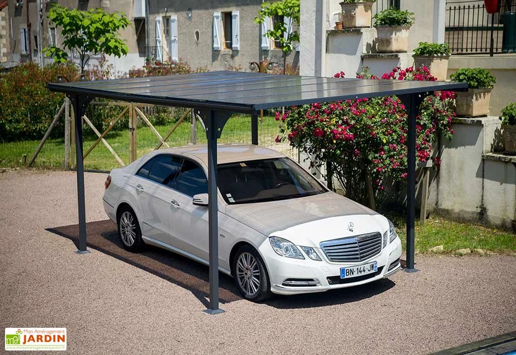 Carport En Aluminium Toit Plat (294x500cm) 6 Carport En Aluminium Toit Plat (294x500cm) – Image 6