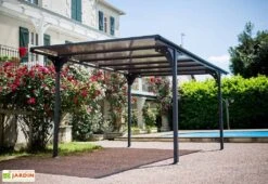 Carport En Aluminium Toit Plat (294x500cm) 8 Carport En Aluminium Toit Plat (294x500cm) -Abriet Mobilier Soldes Boutique carport aluminium toit plat