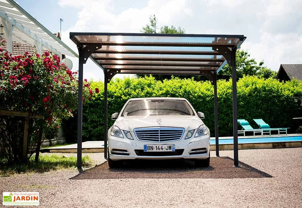 Carport En Aluminium Toit Plat (294x500cm) 1 Carport En Aluminium Toit Plat (294x500cm)