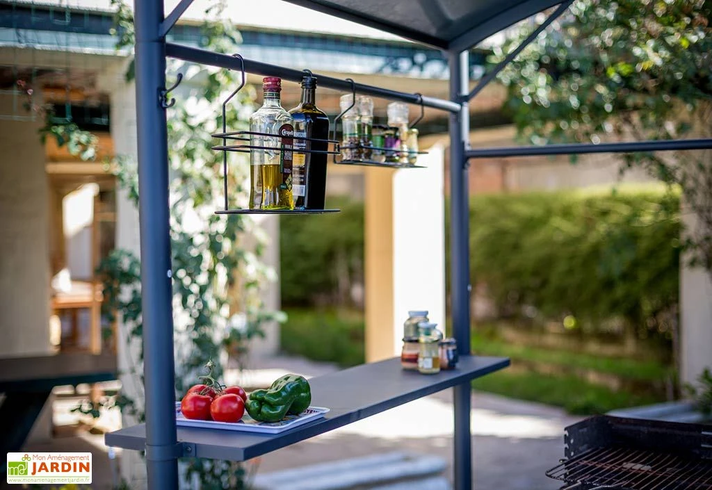 Carport Abri Pour Barbecue Acier Galvanisé Et époxy 2,5 X 1,35 M 5 Carport Abri Pour Barbecue Acier Galvanisé Et époxy 2,5 X 1,35 M – Image 5