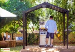 Abri Barbecue En Aluminium Et Polycarbonate 180 X 240 Cm – Austin -Abriet Mobilier Soldes Boutique carport barbecue aluminium austin canopia palram