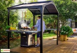Abri Barbecue En Aluminium Et Polycarbonate 180 X 240 Cm – Austin -Abriet Mobilier Soldes Boutique carport bbq aluminium austin canopia palram