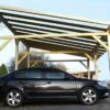 Carport Bois 2 Voitures – 5,86 X 3,90 M (monopente Sans Couverture)