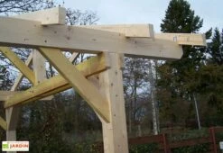 Carport Bois 2 Voitures Pour Tuiles – 5,86 X 3,90 M (sans Couverture)