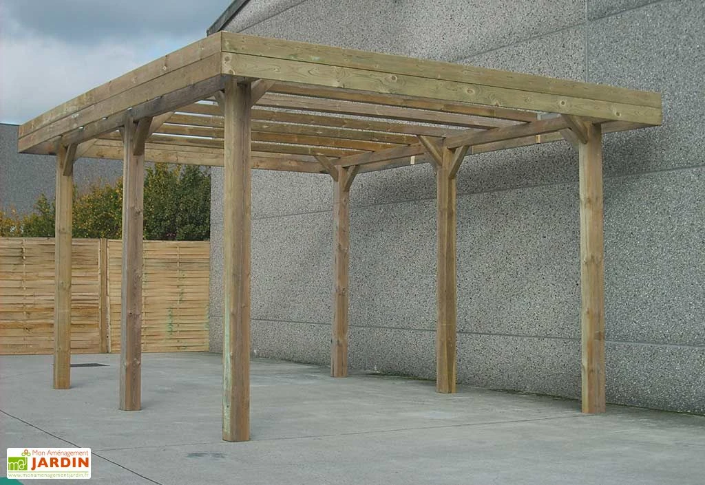 Solid Carport Double En Bois Autoclave Pour Camping Car (506x606cm) 1 Solid Carport Double En Bois Autoclave Pour Camping Car (506x606cm)