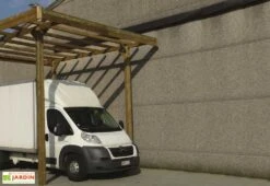 Solid Carport En Bois Autoclave Pour Camping Car (506x306cm)