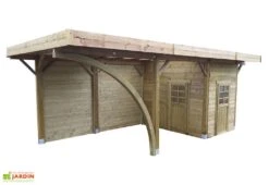 Solid Carport Bois Autoclave Modulable 4 X 5 M -Abriet Mobilier Soldes Boutique carport bois autoclave modulable 4x5m 1