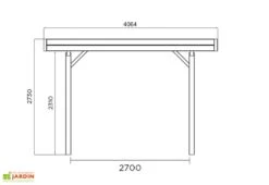 Solid Carport Bois Autoclave Modulable 4 X 5 M -Abriet Mobilier Soldes Boutique carport bois autoclave solide 4x5m 20m2 s7722 1