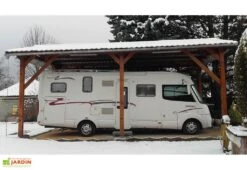 Carport Camping-car Bois Douglas 23 à 41 M² H. 3,20 M – Azur 6 Poteaux -Abriet Mobilier Soldes Boutique carport bois camping car 230cm cpbf azur