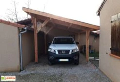 Carport En Bois Douglas Toit 1 Pente 12 à 20 M² – Provence 4 Poteaux