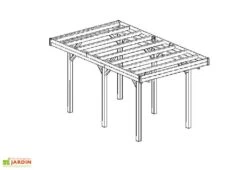 Solid Carport Bois Modulable 3x5 M -Abriet Mobilier Soldes Boutique carport bois modulable solid s7721 2
