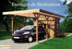 Solid Carport Bois Modulable 3x5 M -Abriet Mobilier Soldes Boutique carport bois modulbale solid s7721 3
