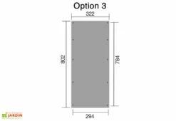 Carport Bois Optima 1 Voiture (Plusieurs Tailles) -Abriet Mobilier Soldes Boutique carport bois optima 3 taille