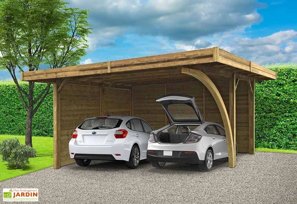Solid Carport En Bois Traité Autoclave (5x6m) 1 Solid Carport En Bois Traité Autoclave (5x6m)