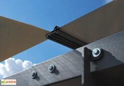 Carport Camping-car Alpine 5,07 X 3,52 M Gris | Palram - Canopia -Abriet Mobilier Soldes Boutique carport camping car aluminium polycarbonate alpine palram toiture profils 2