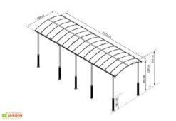 Carport Camping-Car Aluminium/Polycarbonate Alpine 10600 38 M² -Abriet Mobilier Soldes Boutique carport camping car aluminium polycarbonate arcadia alpine 10600 38 m 3