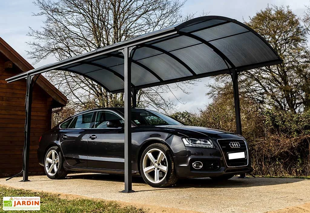 Carport Design Aluminium Toit Rond Polycarbonate 4,85 X 3 M Vis. Inox 1 Carport Design Aluminium Toit Rond Polycarbonate 4,85 X 3 M Vis. Inox