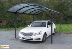 Carport Design En Aluminium à Toit Rond En Polycarbonate 305x485x250 -Abriet Mobilier Soldes Boutique carport design en aluminium a toit rond en polycarbonate 305x485x250 1