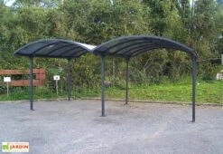 Carport Double Aluminium Et Polycarbonate 590 X 485 Cm