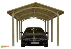 Carport En Bois Traité Alaska - 23,3 M²