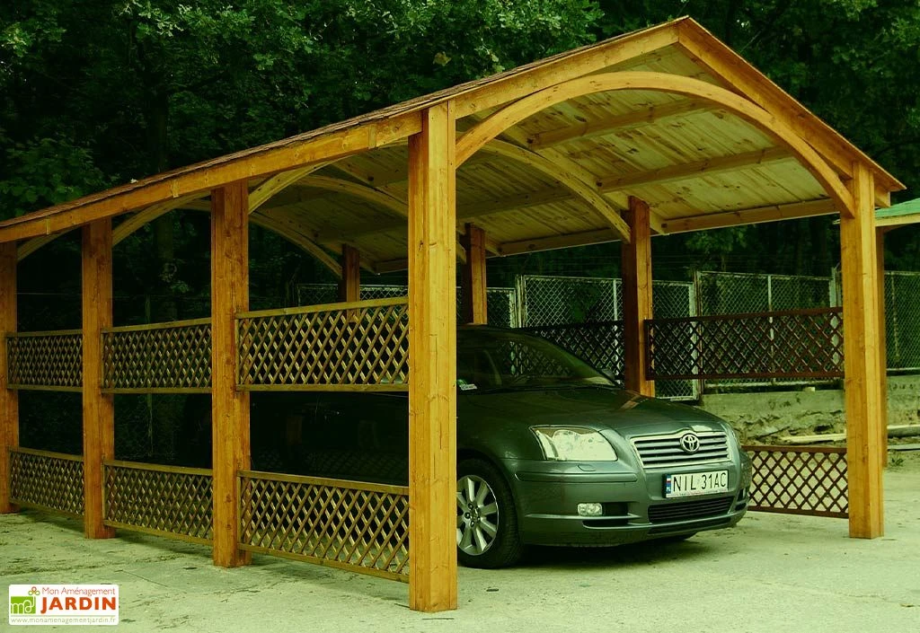 Carport En Bois Traité Alaska - 23,3 M² 2 Carport En Bois Traité Alaska - 23,3 M² – Image 2