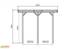 Solid Carport Double En Bois Autoclave Pour Camping Car (506x606cm) 6 Solid Carport Double En Bois Autoclave Pour Camping Car (506x606cm) -Abriet Mobilier Soldes Boutique carport en bois pour camping car 506x606 2
