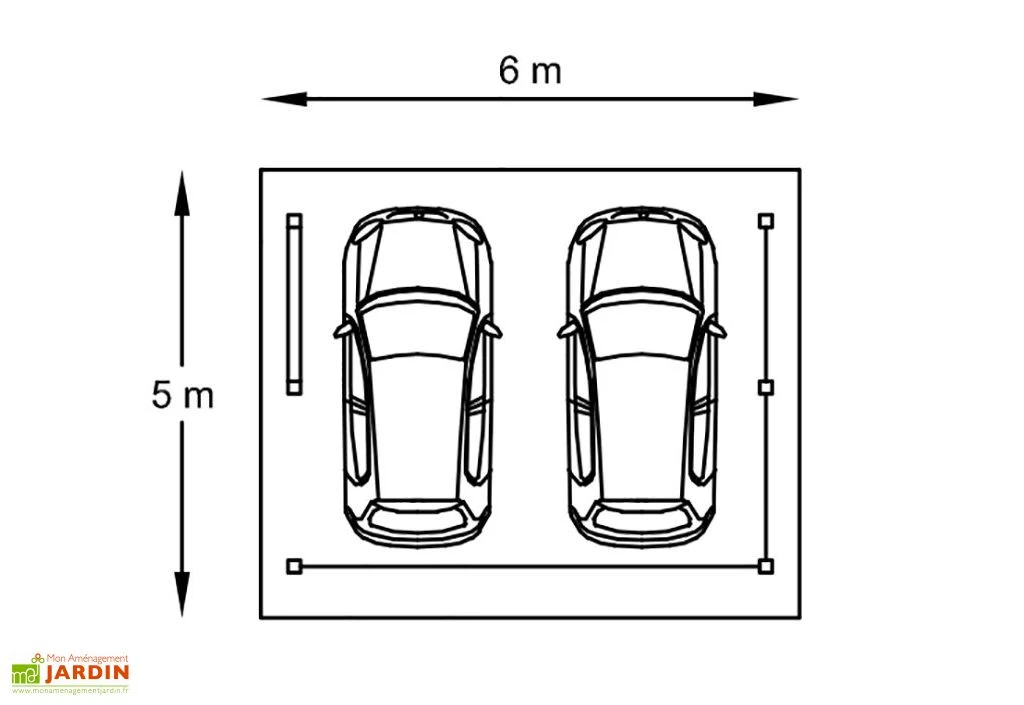 Solid Carport En Bois Traité Autoclave (5x6m) 2 Solid Carport En Bois Traité Autoclave (5x6m) – Image 2