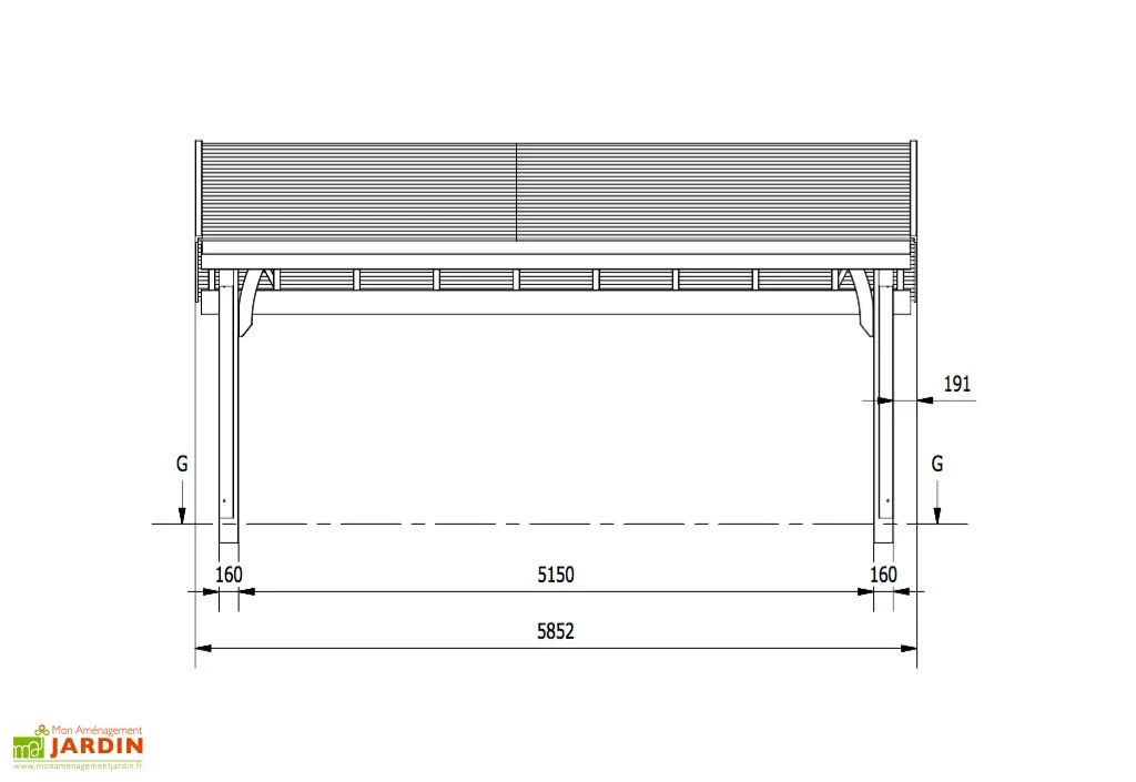 Carport 2 Voitures En Bois Traité Revelatio 2 - 34 M² 3 Carport 2 Voitures En Bois Traité Revelatio 2 - 34 M² – Image 3