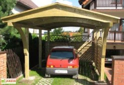 Carport En Épicéa Traité Et Lamellé Collé 361x606x299cm Nevada -Abriet Mobilier Soldes Boutique carport epicea traite lamelle colle nevada simple 3
