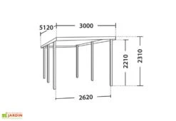 Carport En Bois De Pin Traité Autoclave 15,4 M² - Henri -Abriet Mobilier Soldes Boutique carport henri sche ma