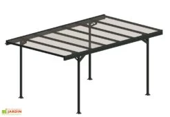 Carport En Métal Aluminium, Acier Et Polycarbonate 5 X 3 M - Mistral -Abriet Mobilier Soldes Boutique carport metal toit plat aluminium polycarbonate