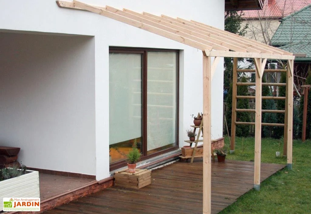 Carport Bois Adossable Autoclave Monopente 3x5m 1 Carport Bois Adossable Autoclave Monopente 3x5m