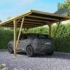 Carport En Bois De Pin Traité Autoclave 16,5 M² - Victor Modern