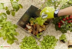 Carré Potager En Bois Avec Composteur Keyhole Garden 120 X 115 Cm -Abriet Mobilier Soldes Boutique carre potager autonome bois douglas composteur 120x120cm 1