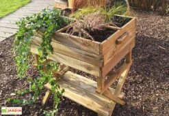 Solid Carré Potager En Bois Autoclave Sur Pieds Réglable 80 X 60 Cm -Abriet Mobilier Soldes Boutique carre potager bois autoclave pieds reglables 80x60cm 1